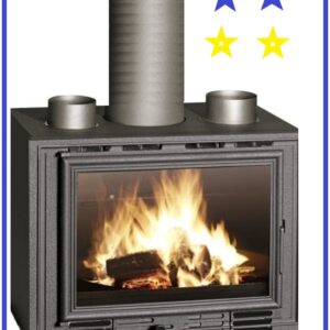 Inserto camino a legna in ghisa A-1 V Plus 4 stelle