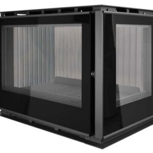 Inserto camino legna ventilato Bellido Cristal 80 con vetro laterale DX o SX