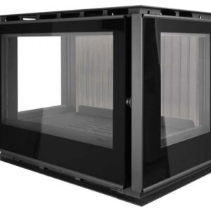 Inserto camino a legna ventilato Bellido Cristal 80 con 3 vetri