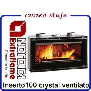 Inserto camino nordica 100 crystal ventilato